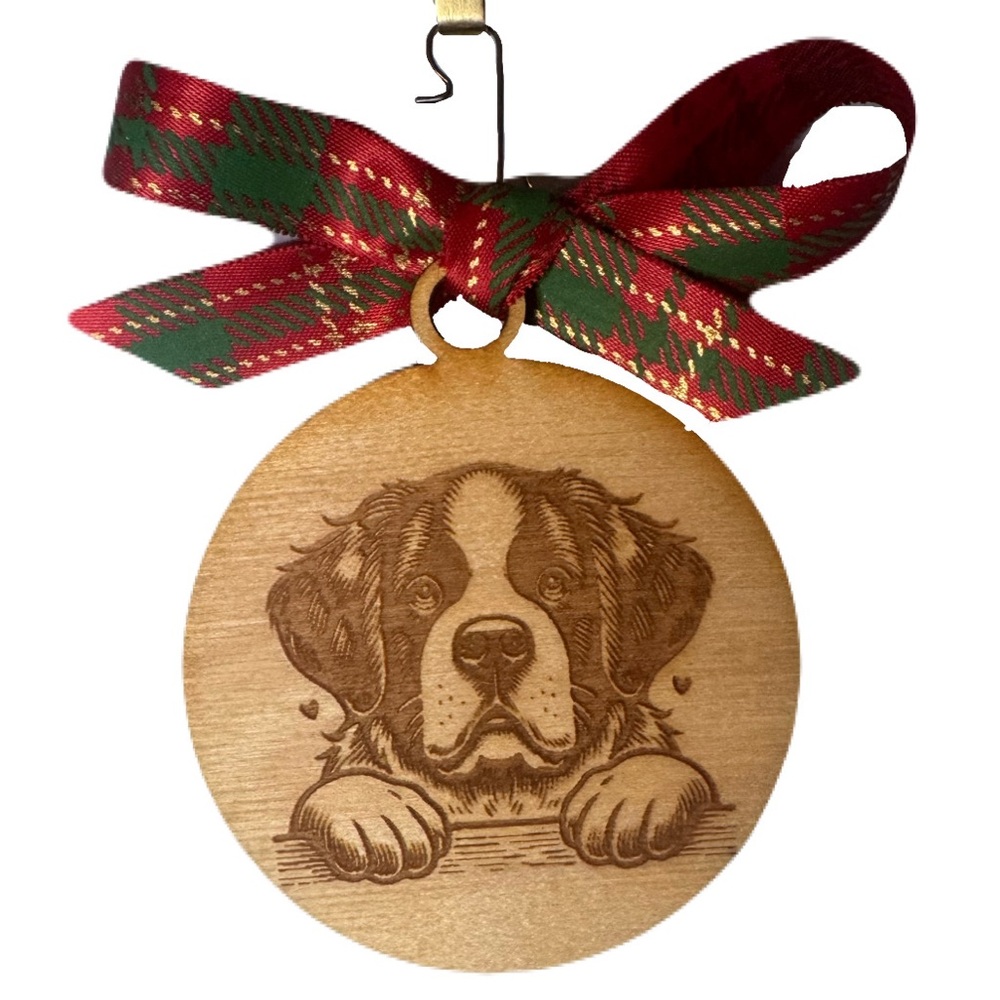 Saint Bernard Holiday Ornament